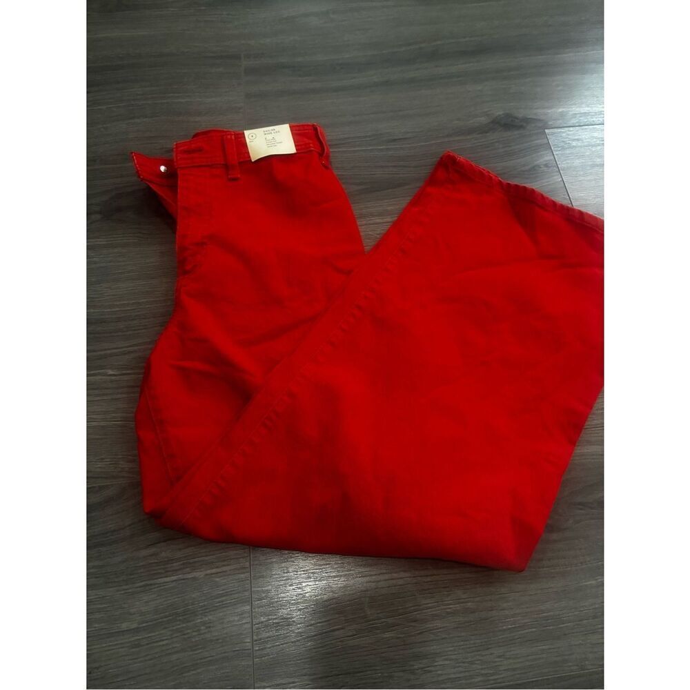 Universal Thread Red High Rise and Wide Leg Jeans - Picture 6 of 10